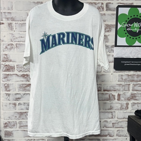 Seattle mariners White Short Sleeve Tee #44 - Picture 1 of 6